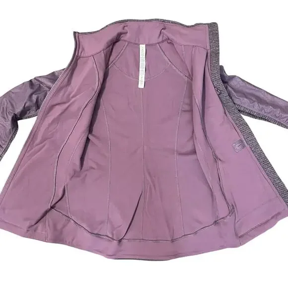 Lululemon Athletica Women's Rebel Runner Jacket Long Sleeve Size 4 Purple Gray